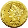 Image 1 : 1846-C $5 AU58 NGC. Variety 8-E, the only known dies. 1846-C[$5] AU58 NGC.