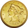 Image 1 : 1851 $5 MS61 NGC. A better date that is more difficult 1851[$5] MS61 NGC.