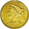Image 1 : 1854 $5 MS61 PCGS. A smooth lemon-tinged example with 1854[$5] MS61 PCGS.