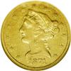 Image 1 : 1871-CC $5 XF45 NGC. Variety 1-A. The somewhat subdued 1871-CC[$5] XF45 NGC.