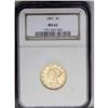 Image 1 : 1891 $5 MS62 NGC. Typically struck with minor weakness 1891[$5] MS62 NGC.