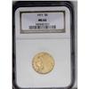 Image 1 : 1911 $5 MS62 NGC. The intermingled green and peach col 1911[$5] MS62 NGC.