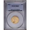 Image 1 : 1912 $5 MS62 PCGS. Well struck with deeper than usual 1912[$5] MS62 PCGS.