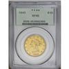 Image 1 : 1843 $10 XF45 PCGS. Triple Date, Breen-6861. The tripl 1843[$10] XF45 PCGS.