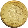 Image 1 : 1849-O $10 AU55 NGC. A very scarce issue as well as on 1849-O[$10] AU55 NGC.