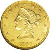 Image 1 : 1860 $10 MS60 NGC. The 1860 ten dollar, with a mintage 1860[$10] MS60 NGC.