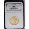 Image 1 : 1861 $10 AU50 NGC. Bulging bun subtype. A sharply stru 1861[$10] AU50 NGC.