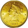 Image 1 : 1891-CC $10 MS62 PCGS. Double Punched CC, Breen-7035. 1891-CC[$10] MS62 PCGS.