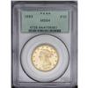 Image 1 : 1893 $10 MS64 PCGS. Potent luster and radiant honey-go 1893[$10] MS64 PCGS.