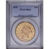 Image 1 : 1876 $20 MS61 PCGS. Light Motto. This radiant Type Two 1876[$20] MS61 PCGS.