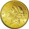 Image 1 : 1876-S $20 MS62 NGC. Quite frosty with pleasing lemon- 1876-S[$20] MS62 NGC.