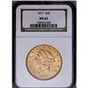 Image 1 : 1877 $20 MS62 NGC. The 1877 is a scarce coin in any Mi 1877[$20] MS62 NGC.