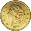 Image 1 : 1877-S $20 MS62 NGC. This is a lovely example that is 1877-S[$20] MS62 NGC.