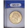 Image 3 : 1893-CC $20 MS61 ANACS. A splendid Mint State example 1893-CC[$20] MS61 ANACS.