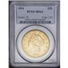 Image 1 : 1894 $20 MS63 PCGS. Intensely lustrous with alluring p 1894[$20] MS63 PCGS.