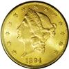 Image 1 : 1894-S $20 MS63 PCGS. While encountered with regularit 1894-S[$20] MS63 PCGS.