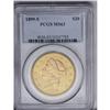 Image 1 : 1899-S $20 MS63 PCGS. Nicely struck on the design elem 1899-S[$20] MS63 PCGS.