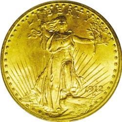 1912 $20 MS64 PCGS. Both sides of this attractive, red 1912[$20] MS64 PCGS.