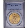Image 1 : 1924 $20 MS65 PCGS. Apricot-gold patina is imbued with 1924[$20] MS65 PCGS.
