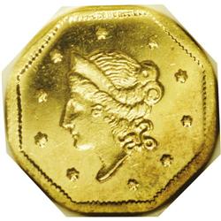 1854 $1 Liberty Octagonal 1 Dollar, BG-508, High R.4, 1854[$1] Liberty Octagonal 1 Dollar, BG-508, H
