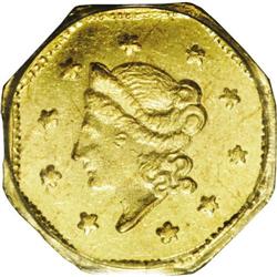 1855/4 $1 Liberty Octagonal 1 Dollar, BG-511, High R.4 1855/4[$1] Liberty Octagonal 1 Dollar, BG-511