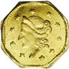 Image 1 : 1855/4 $1 Liberty Octagonal 1 Dollar, BG-511, High R.4 1855/4[$1] Liberty Octagonal 1 Dollar, BG-511