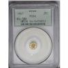 Image 1 : 1867 25C Liberty Octagonal 25 Cents, BG-709, R.4, MS64 1867[25C] Liberty Octagonal 25 Cents, BG-709,