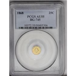 1868 25C Liberty Octagonal 25 Cents, BG-747, High R.5, 1868[25C] Liberty Octagonal 25 Cents, BG-747,