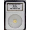 Image 1 : 1871 25C BG-767 MS62 NGC. This example is struck from 1871[25C] Liberty Octagonal 25 Cents, BG-767, 