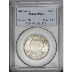 1921 50C Alabama MS64 PCGS. An abundantly frosty examp 1921[50C] Alabama MS64 PCGS.