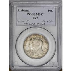 1921 50C Alabama 2x2 MS65 PCGS. This is a frosty Gem w 1921[50C] Alabama 2x2 MS65 PCGS.