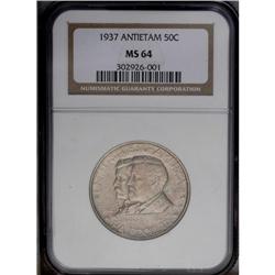 1937 50C Antietam MS64 NGC. Mauve and light blue patin 1937[50C] Antietam MS64 NGC.