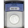 Image 1 : 1935 50C Arkansas MS66 ANACS. The obverse is brilliant 1935[50C] Arkansas MS66 ANACS.