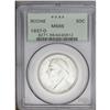 Image 1 : 1937-D 50C Boone MS66 NGC. Cream and gold toning confi 1937-D[50C] Boone MS66 NGC.