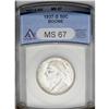 Image 1 : 1937-S 50C Boone MS67 ANACS. Mildly reflective with vi 1937-S[50C] Boone MS67 ANACS.