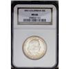 Image 1 : 1893 50C Columbian MS66 NGC. This attractive Columbian 1893[50C] Columbian MS66 NGC.