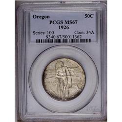 1926 50C Oregon MS67 PCGS. Boldly defined and fully lu 1926[50C] Oregon MS67 PCGS.