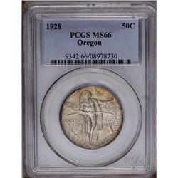 1928 50C Oregon MS66 PCGS. Whispers of greenish-gold p 1928[50C] Oregon MS66 PCGS.