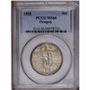 Image 1 : 1928 50C Oregon MS66 PCGS. Whispers of greenish-gold p 1928[50C] Oregon MS66 PCGS.