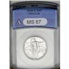 Image 1 : 1939-D 50C Oregon MS67 ANACS. A few splashes of milky 1939-D[50C] Oregon MS67 ANACS.