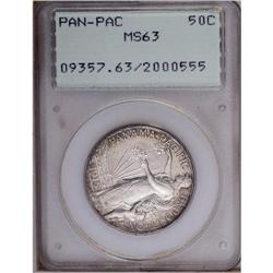 1915-S 50C Panama-Pacific MS63 PCGS. Golden-brown and 1915-S[50C] Panama-Pacific MS63 PCGS.