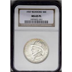 1937 50C Roanoke MS65 Prooflike NGC. A flashy Gem with 1937[50C] Roanoke MS65 Prooflike NGC.