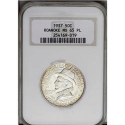 1937 50C Roanoke MS65 Prooflike NGC. Light tan-gold an 1937[50C] Roanoke MS65 Prooflike NGC.