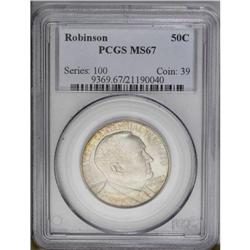 1936 50C Robinson MS67 PCGS. This beautiful Superb Gem 1936[50C] Robinson MS67 PCGS.