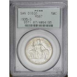 1935-S 50C San Diego MS67 PCGS. Typically sharply stru 1935-S[50C] San Diego MS67 PCGS.