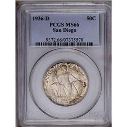 1936-D 50C San Diego MS66 PCGS. Splotches of russet an 1936-D[50C] San Diego MS66 PCGS.