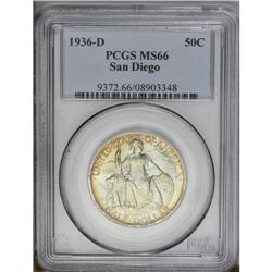 1936-D 50C San Diego MS66 PCGS. An exceptionally attra 1936-D[50C] San Diego MS66 PCGS.