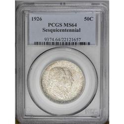 1926 50C Sesquicentennial MS64 PCGS. This commemorativ 1926[50C] Sesquicentennial MS64 PCGS.