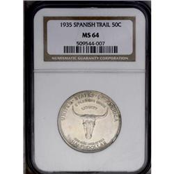 1935 50C Spanish Trail MS64 NGC. Whispers of champagne 1935[50C] Spanish Trail MS64 NGC.