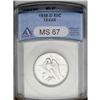 Image 1 : 1938-D 50C Texas MS67 ANACS. Not only is this more dif 1938-D[50C] Texas MS67 ANACS.